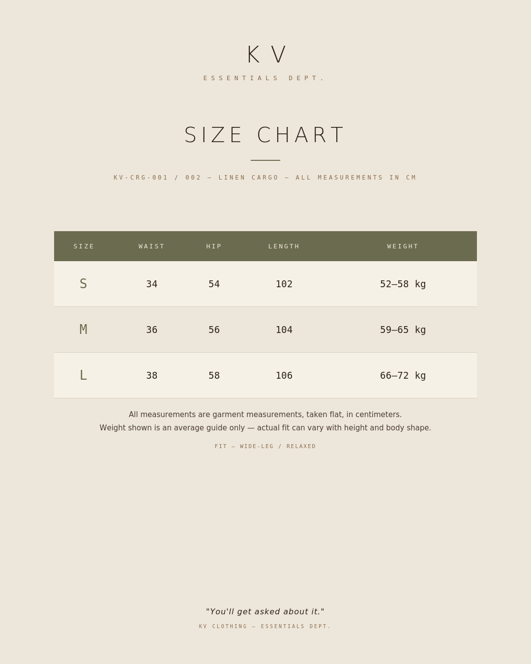 KV Wide-Leg Linen Cargo Pants — Olive Green (End of Season)